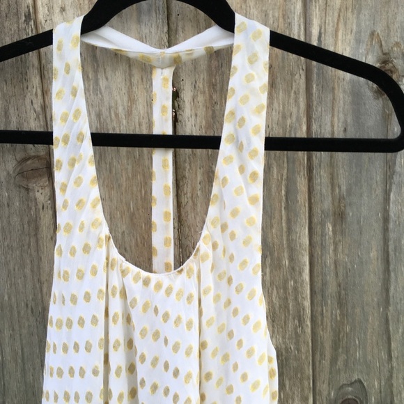 Anthropologie Staring at Stars Lurex Polka Dot T-Back Blouse Medium - Picture 3 of 6